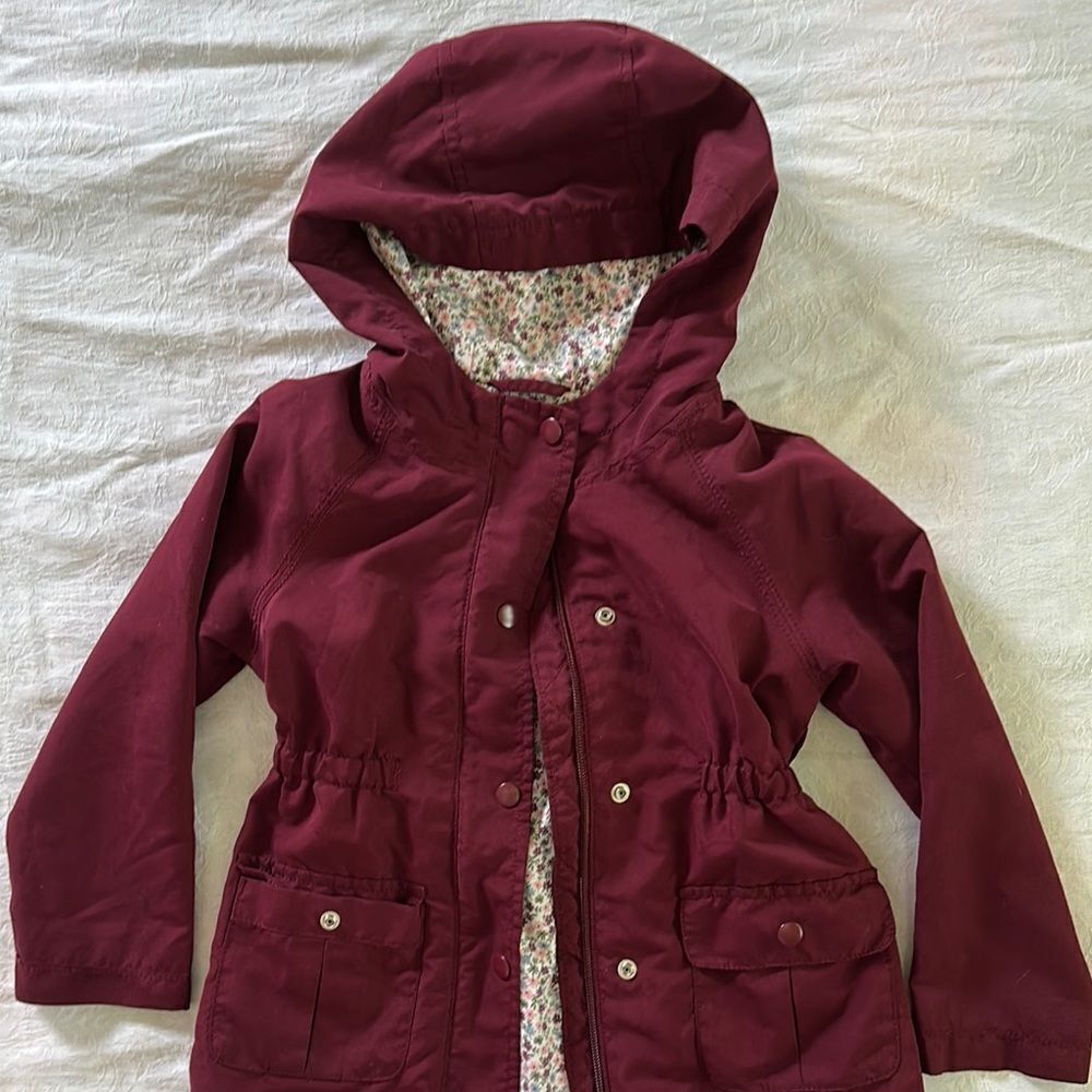 Old Navy Kids Burgundy Hooded Jacket with Lining Plus Bonus Jacket